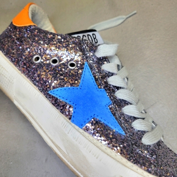 [EUC] Golden Goose Grey Glitter May Sneakers SIZE 37 in box AUTHENTIC - Picture 3 of 11
